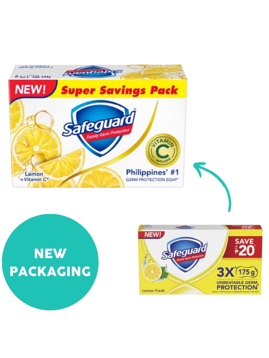 Safeguard Bar Soap Lemon 2-Pack (3 x 175g) (No Color- Image 3)