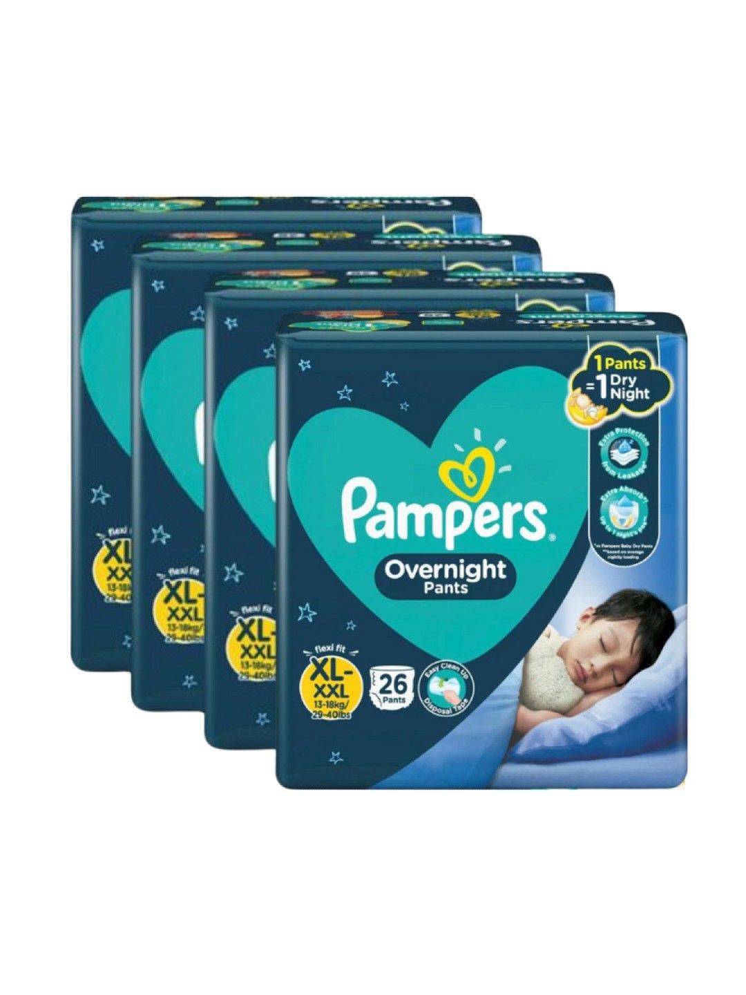 Pampers Overnight Pants XL 26s x 4 packs (104 pcs) (No Color- Image 1)