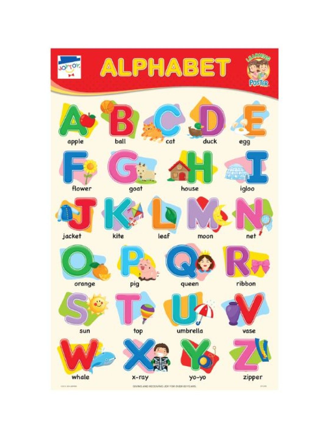 Joytoy Alphabet Poster (Design A- Image 1)