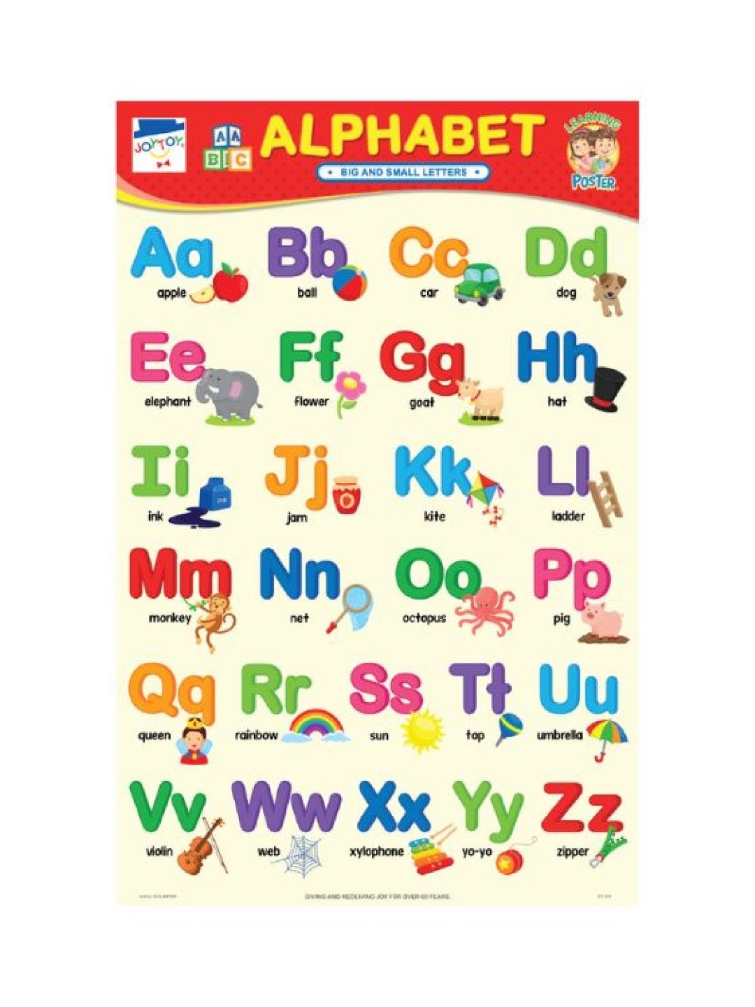 Joytoy Alphabet Poster (Big & Small Letters)