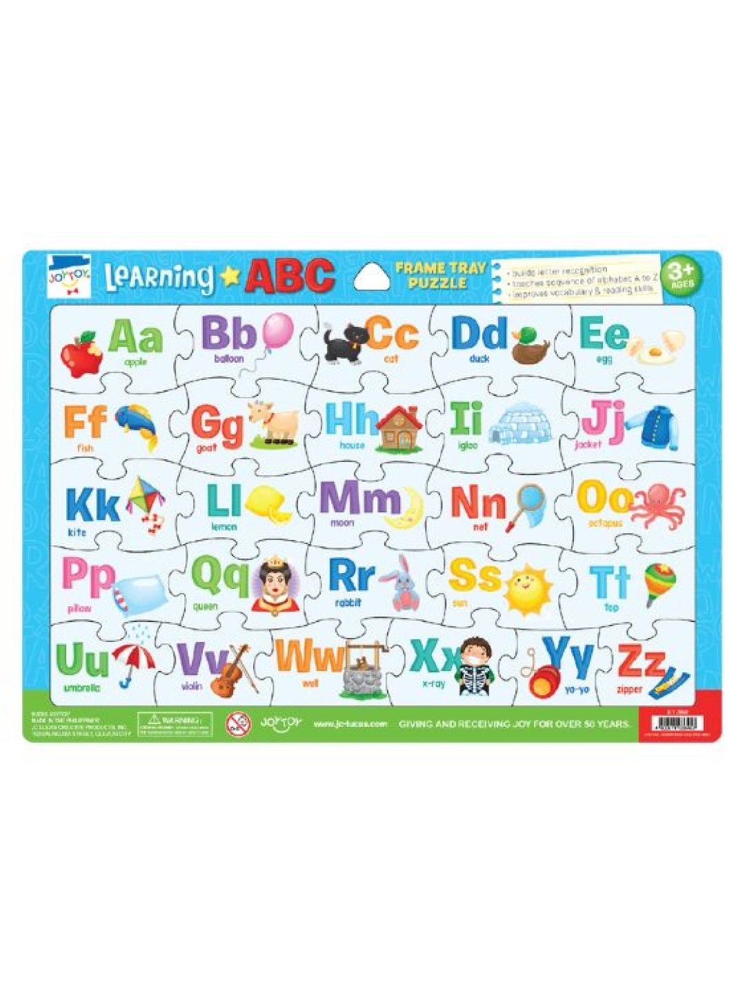 Joytoy ABC / 123 Frame Tray Puzzle (No Color- Image 2)