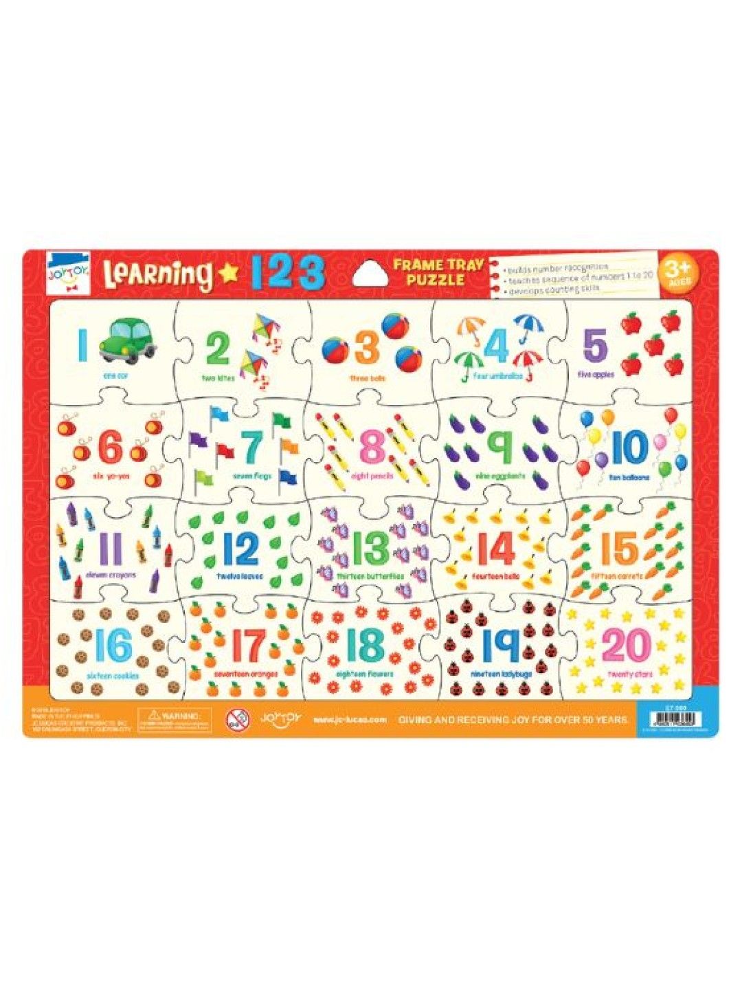 Joytoy ABC / 123 Frame Tray Puzzle (No Color- Image 3)