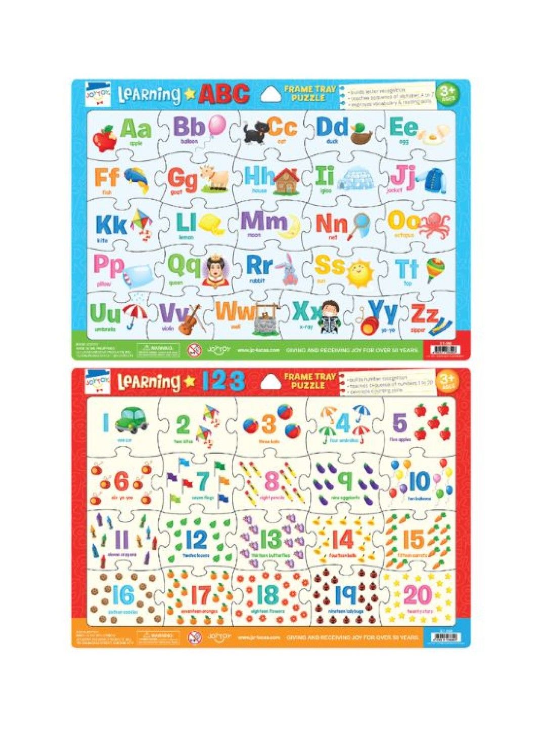 Joytoy ABC / 123 Frame Tray Puzzle