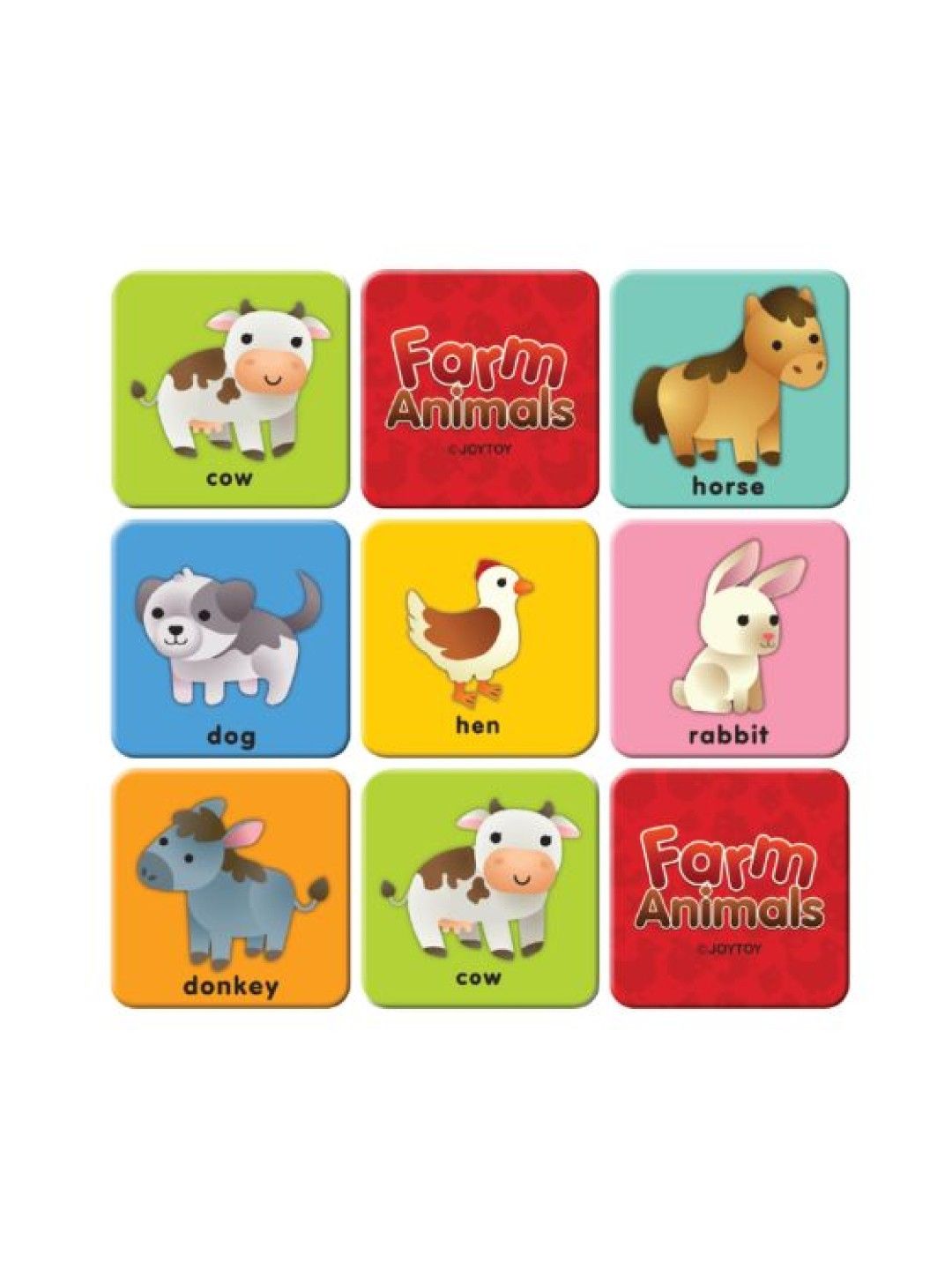 Joytoy Farm Animals Memory Game (No Color- Image 2)