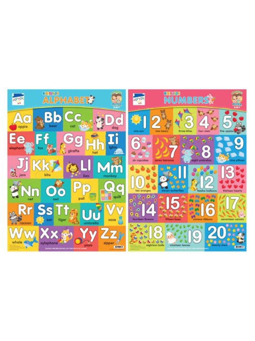 Joytoy Minibunch Alphabet/Numbers 2-in-1 Poster