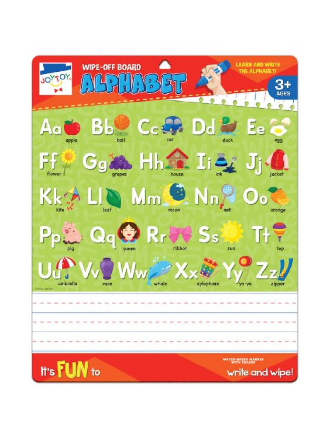 Joytoy Alphabet Wipe-off Board (No Color- Image 1)