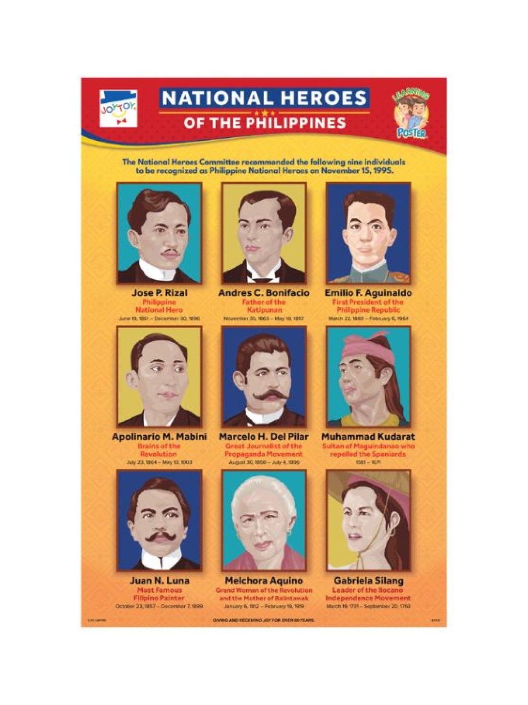 Joytoy National Heroes Of The Phils. Poster (No Color- Image 1)