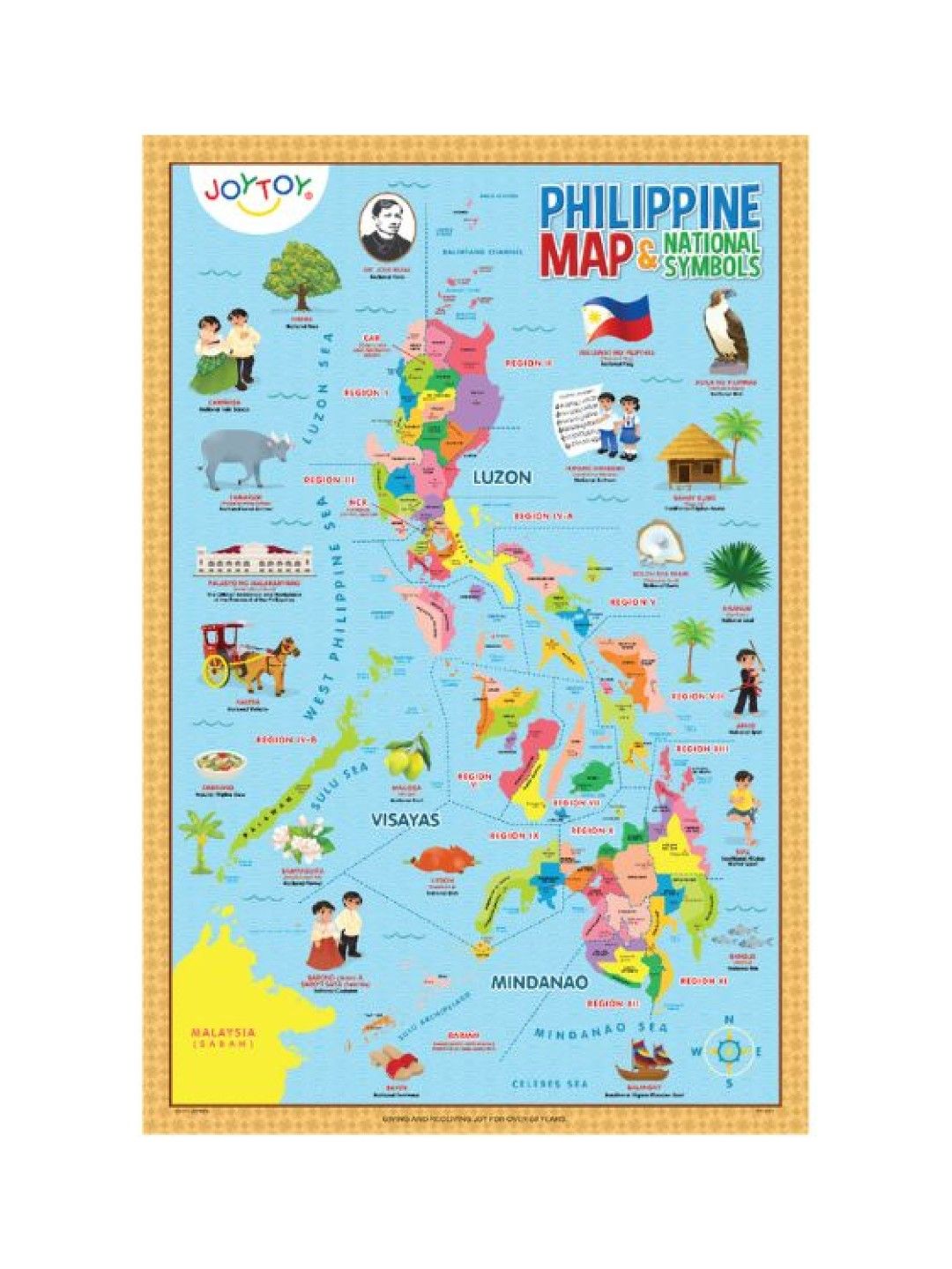 Joytoy Phil. Map & National Symbols Poster