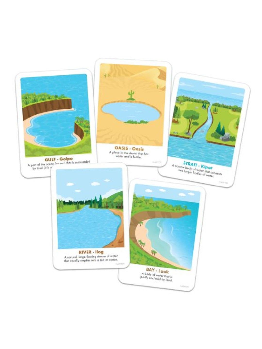 Joytoy Landforms & Waterforms Flashcards (No Color- Image 2)