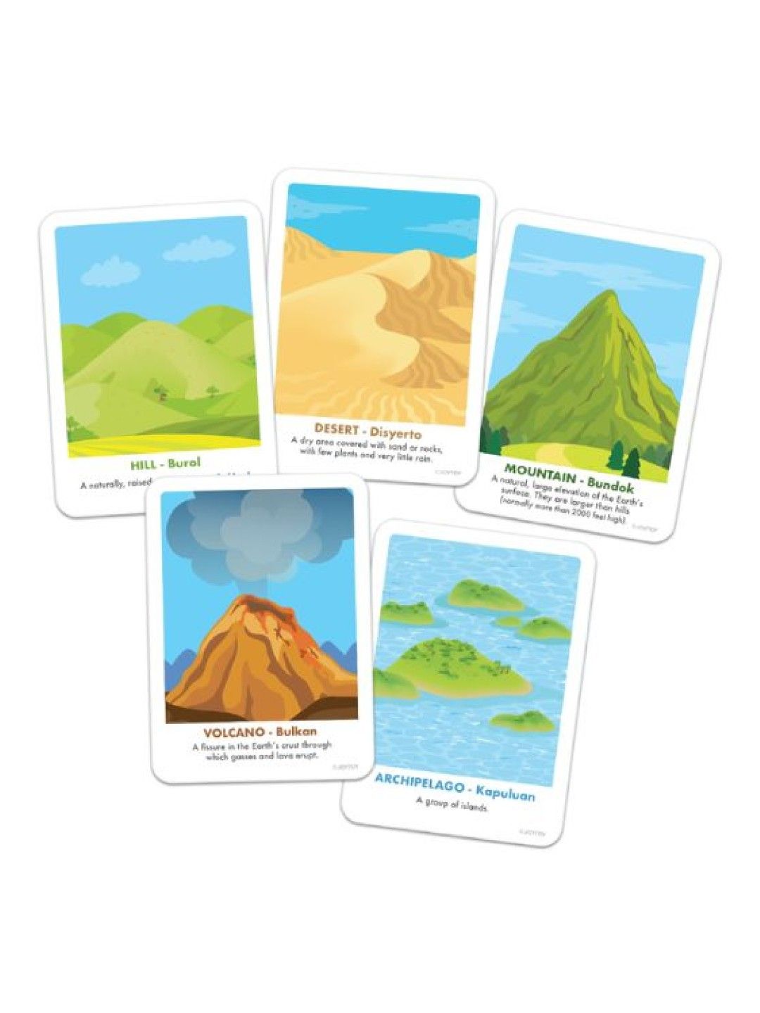 Joytoy Landforms & Waterforms Flashcards (No Color- Image 3)