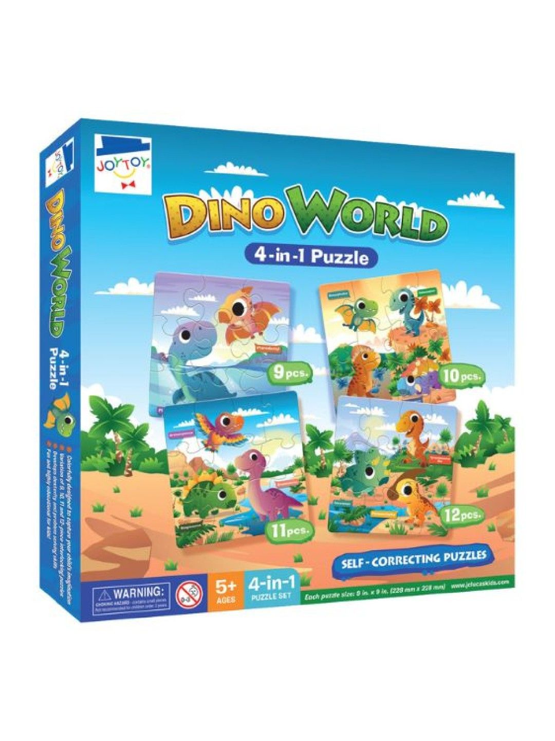 Joytoy Dino World 4-in-1 Puzzle (No Color- Image 1)