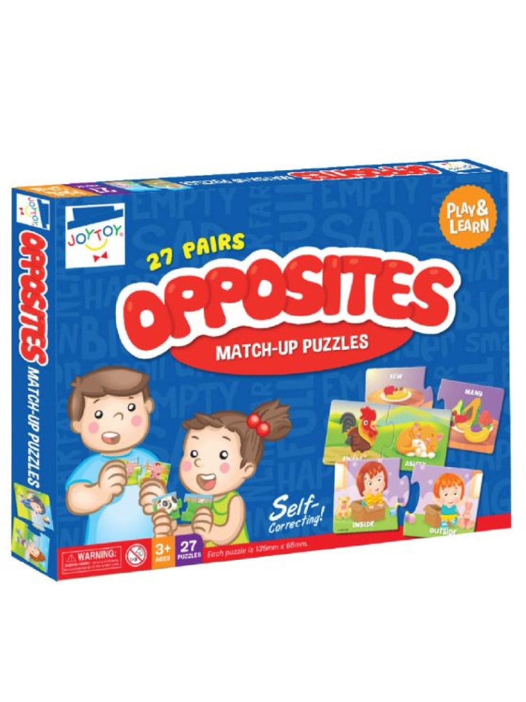 Joytoy Opposites Play & Learn Puzzle (No Color- Image 1)