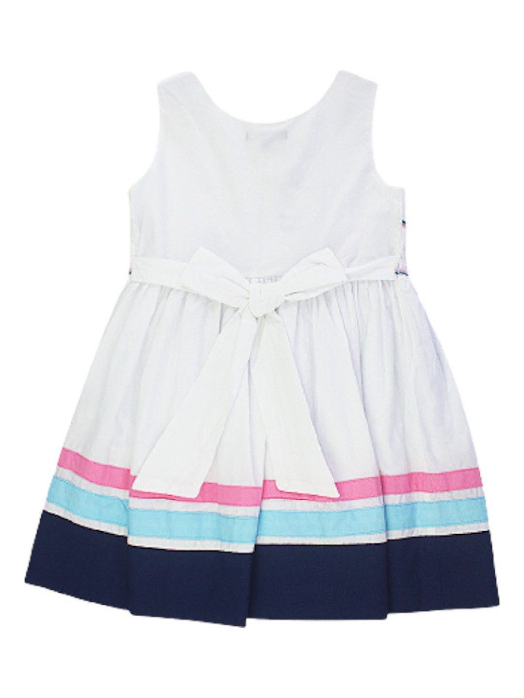 Periwinkle Evani Hand Smocked Casual Dress (White- Image 2)