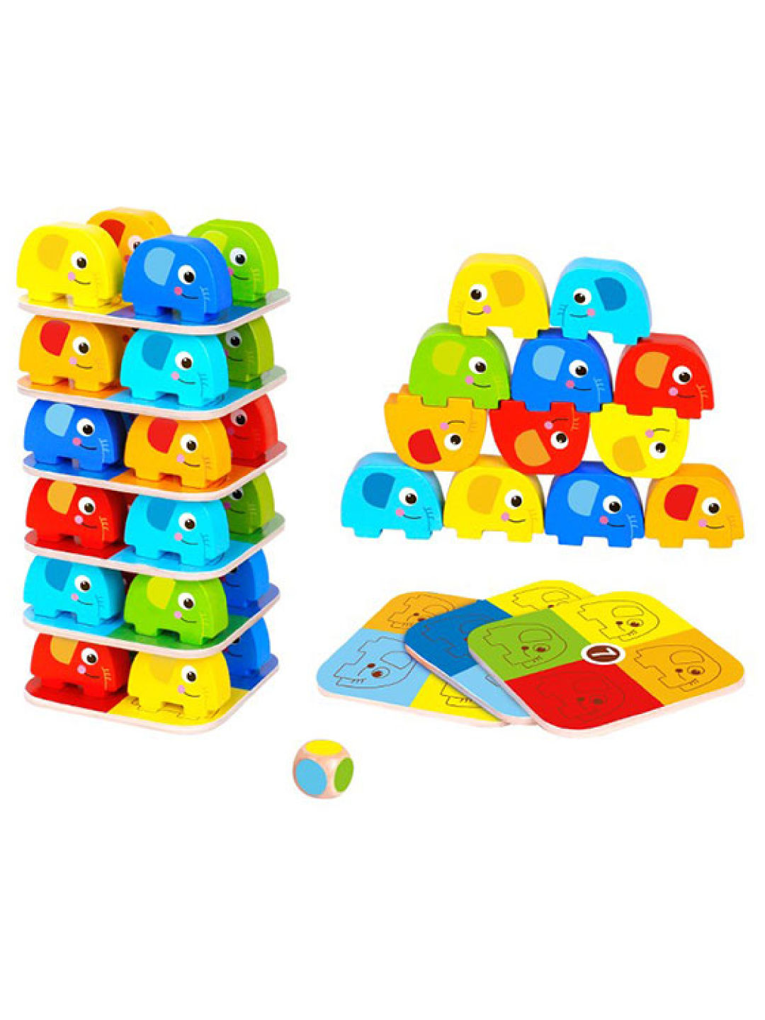 Tooky Toy Elephant Stacking Game (No Color- Image 1)