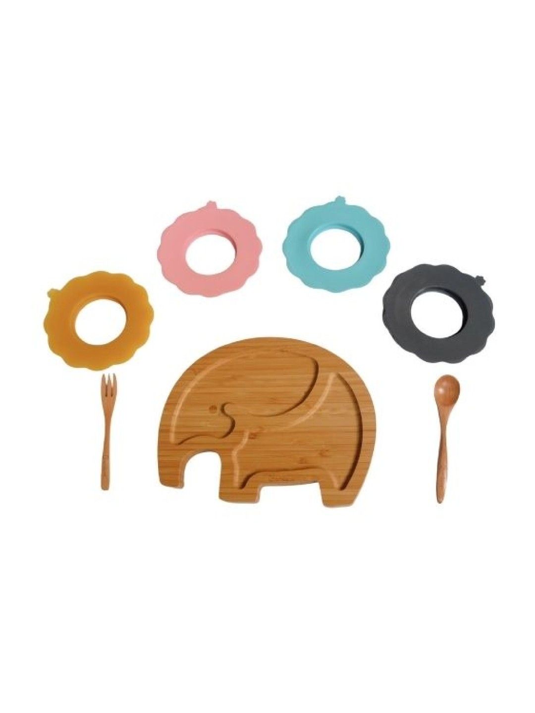 Bambina Siliboo Bamboo Suction Plate (Elephant- Image 1)