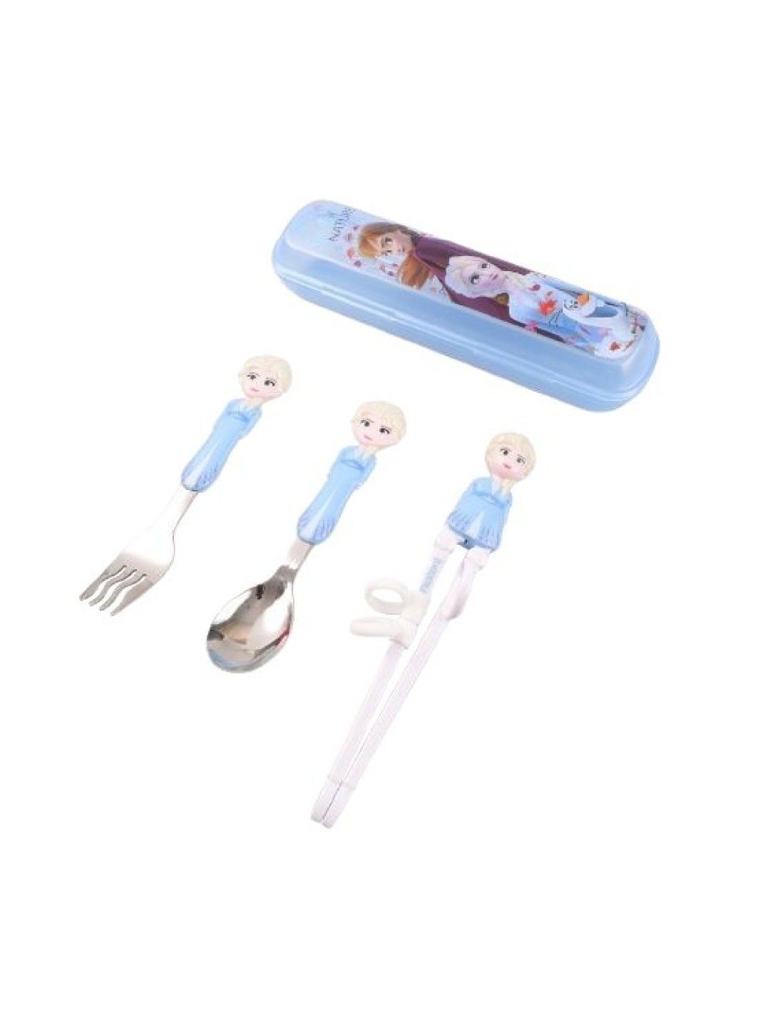Dish Me PH Disney Elsa Frozen 2 - 3D Spoon, Fork and Chopsticks Set with Case (No Color- Image 1)