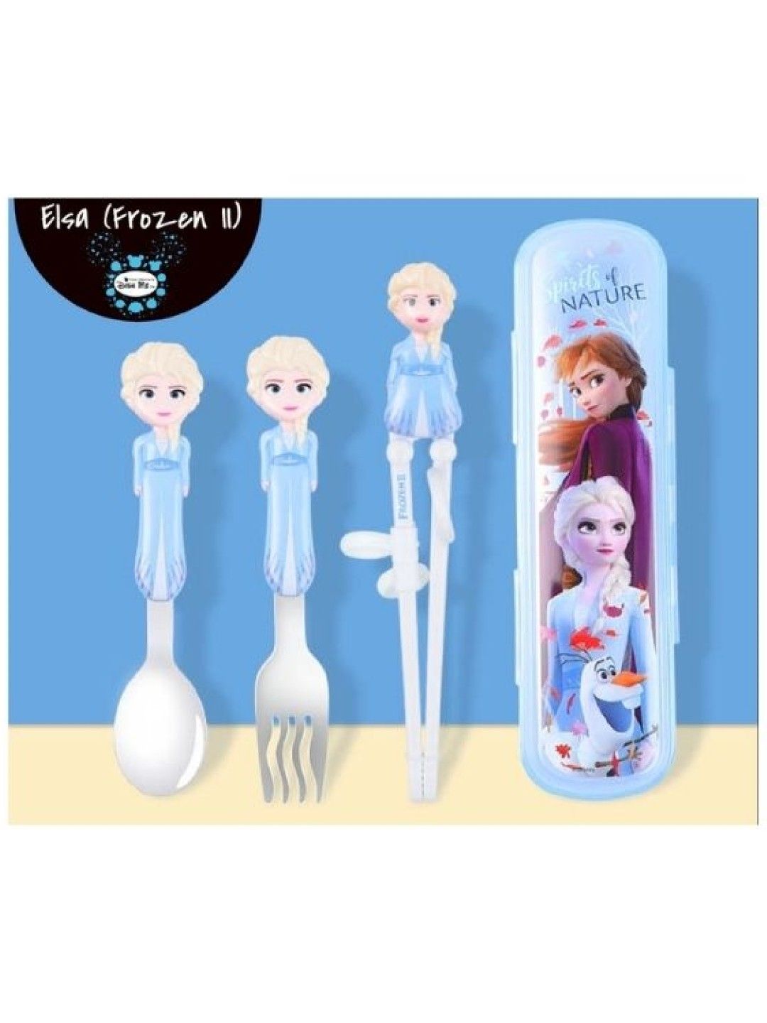 Dish Me PH Disney Elsa Frozen 2 - 3D Spoon, Fork and Chopsticks Set with Case (No Color- Image 2)