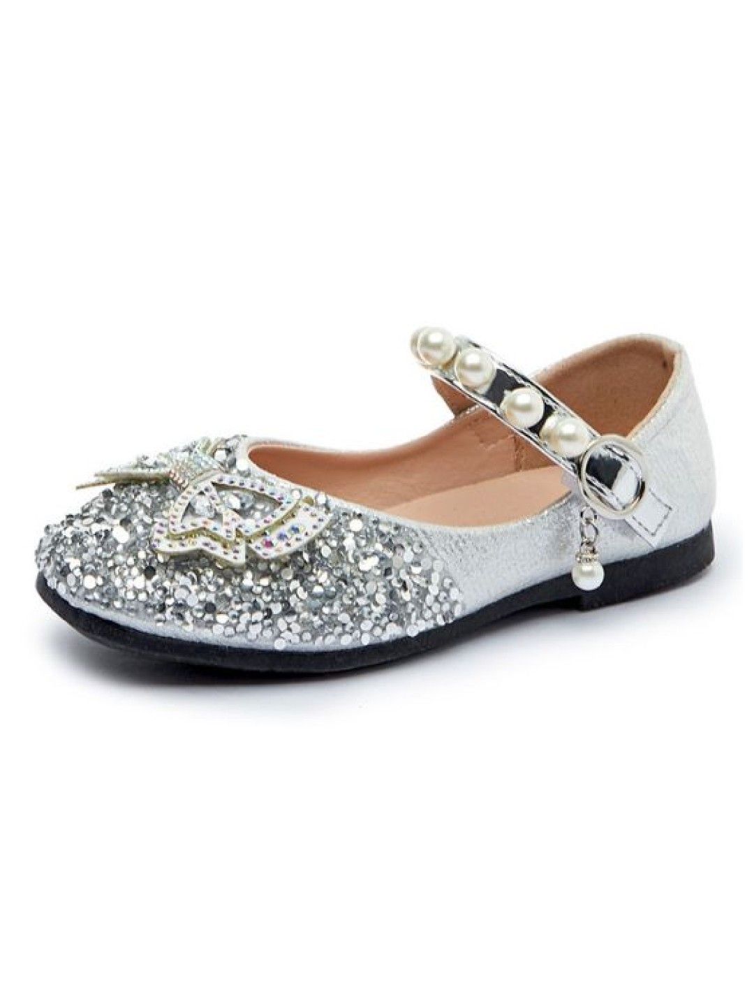 Seams 195 Emma Ballerina Flats (Silver- Image 2)