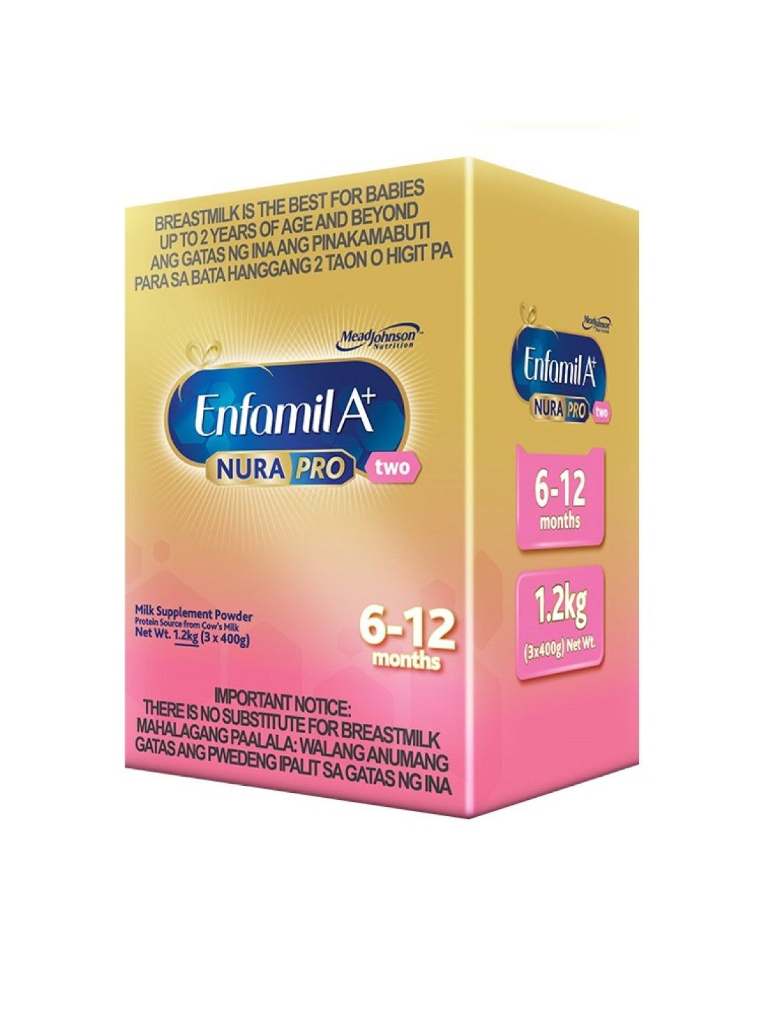 Enfamil Enfamil A+ Two NuraPro 1.2kg Milk Supplement Powder for 6-12 Months (No Color- Image 1)