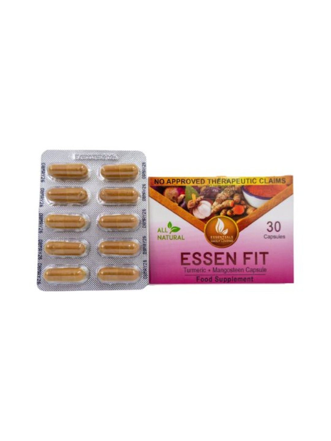 Essen Fit Turmeric + Mangosteen Capsule 500mg (30s) (No Color- Image 2)