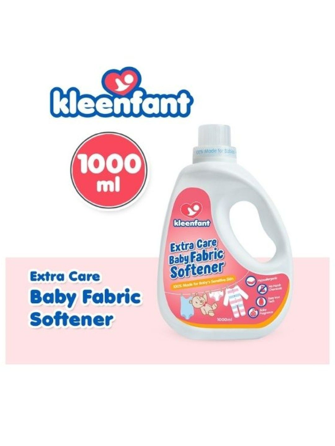 Kleenfant Extra Care Baby Fabric Softener (1L) (No Color- Image 3)