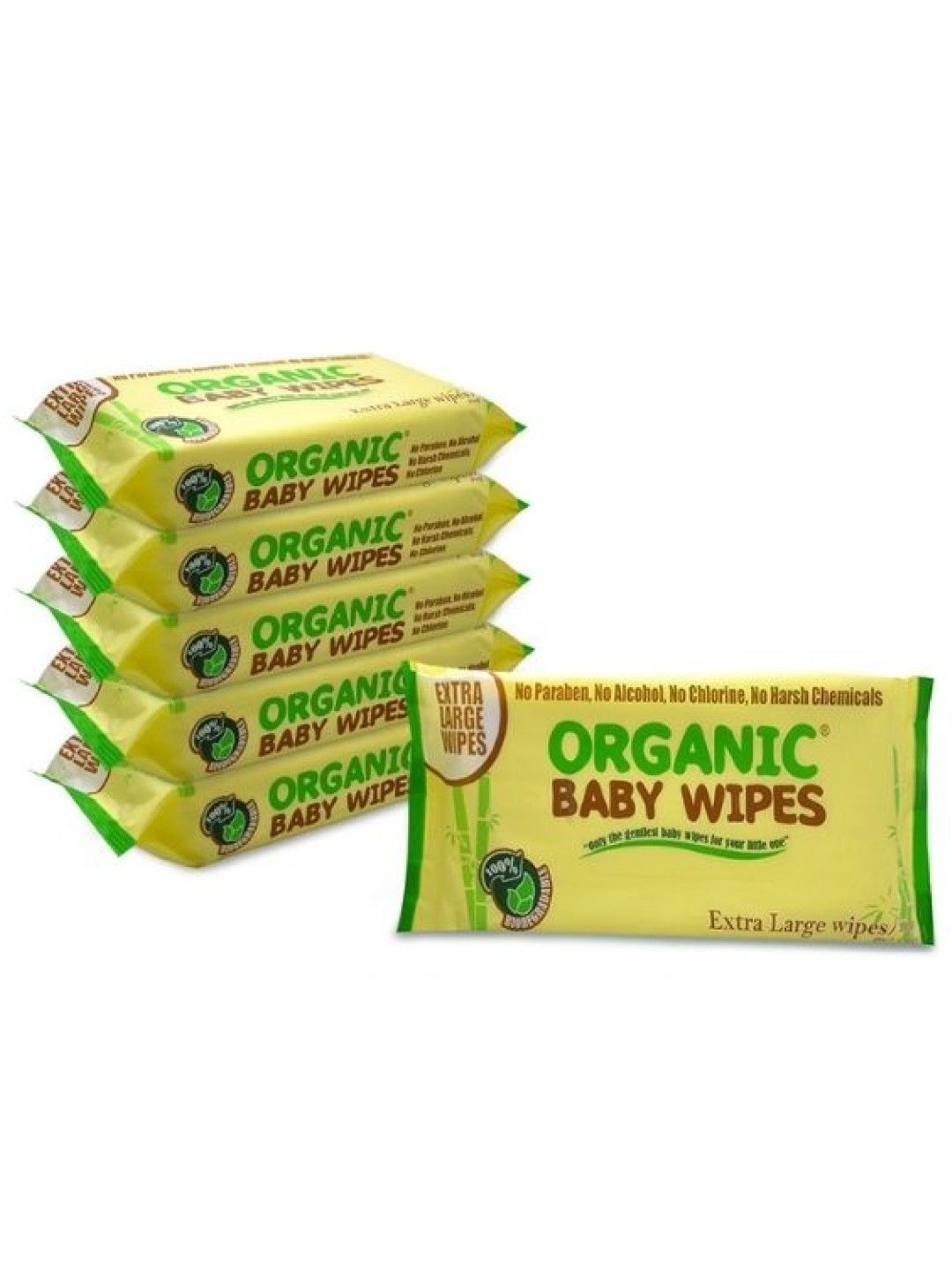 Organic Baby Wipes Baby Wipes Extra Large 6-Pack (50s)