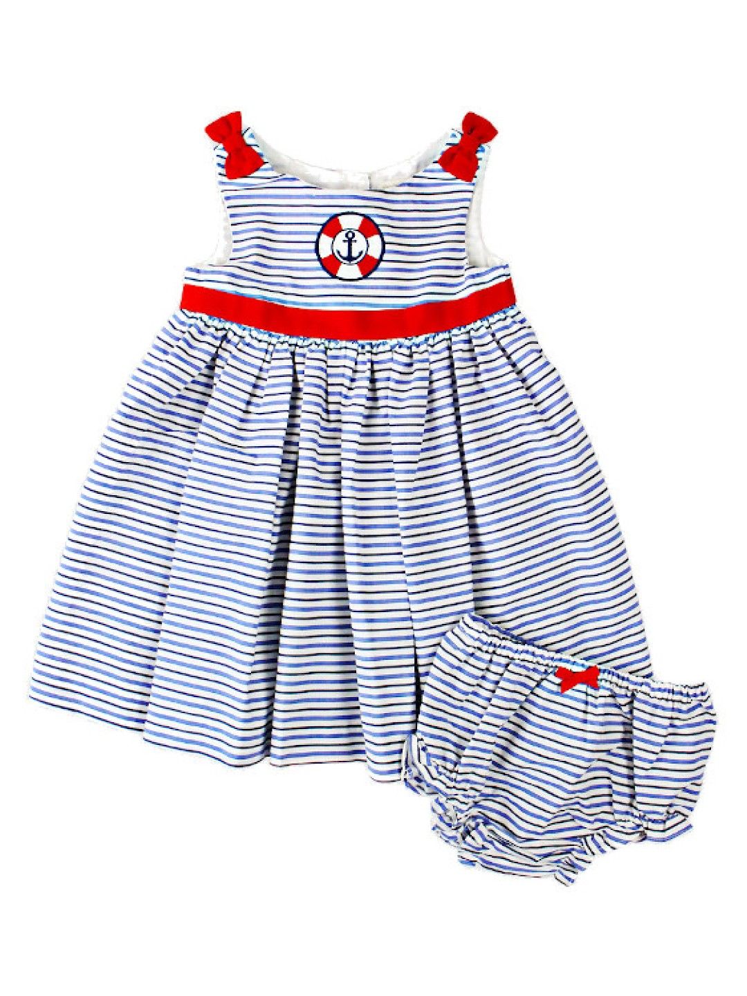 Periwinkle Fiore Baby Dress Set (Blue- Image 1)