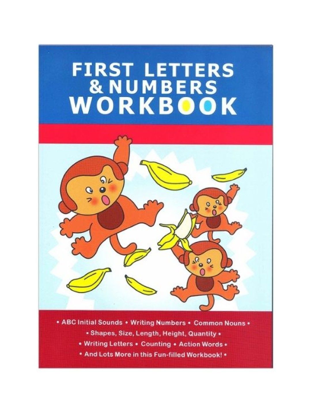 Learning is Fun First Letters & Numbers Work Book - Updated (No Color- Image 1)