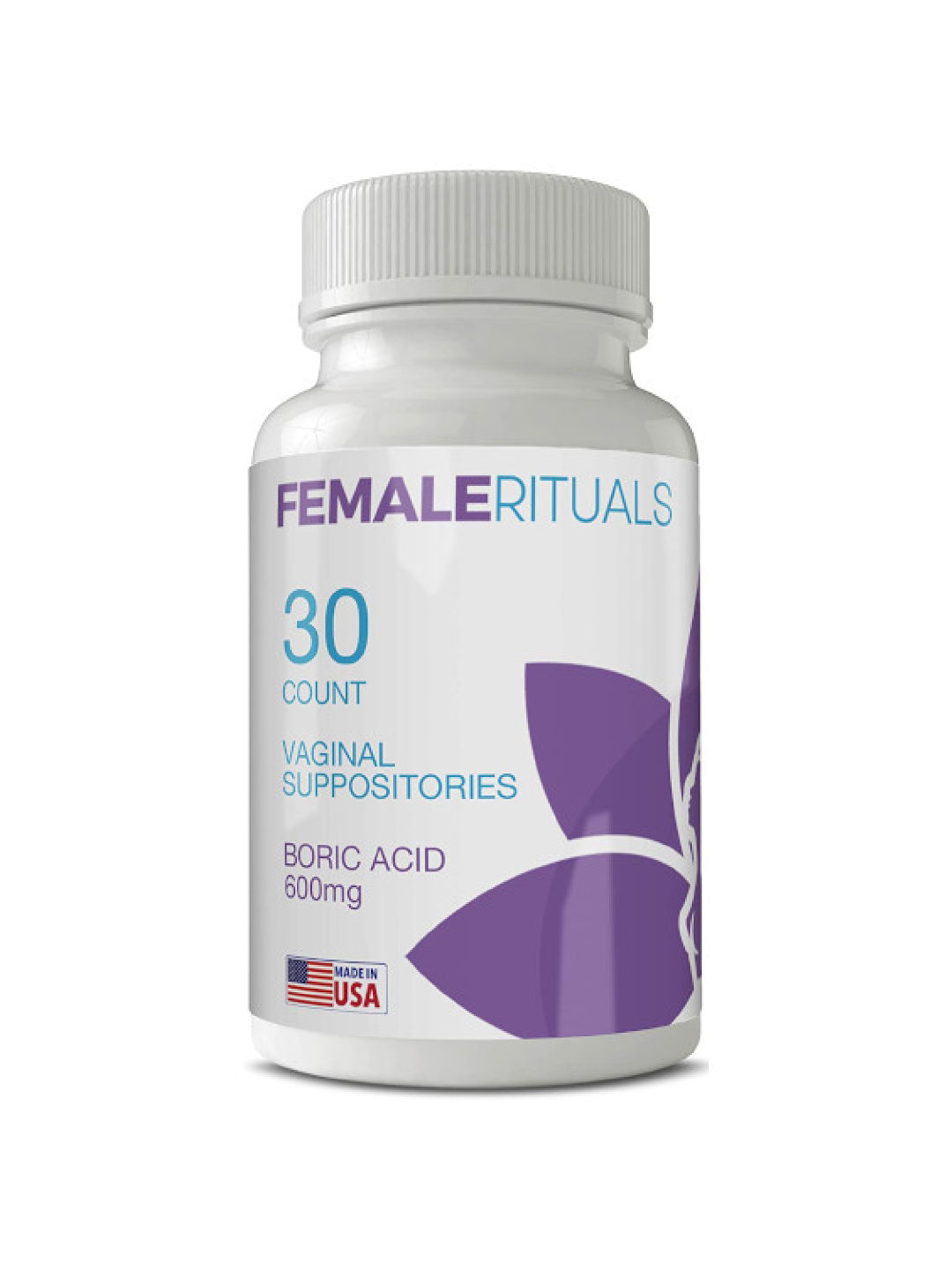 Female Rituals Vaginal Suppositories - Boric Acid (30 count)