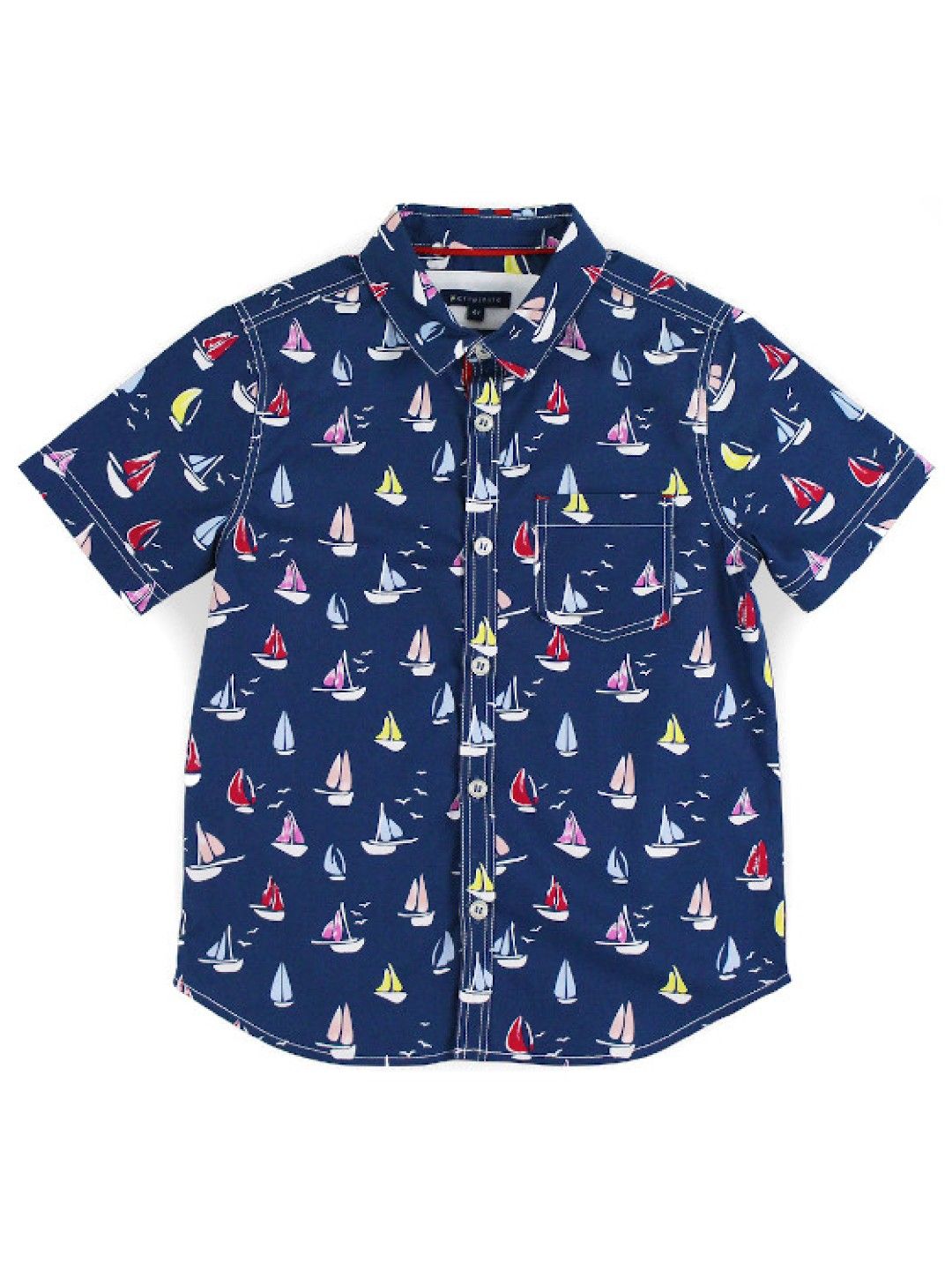 Periwinkle Franz Short Sleeve Polo (Navy Blue- Image 1)