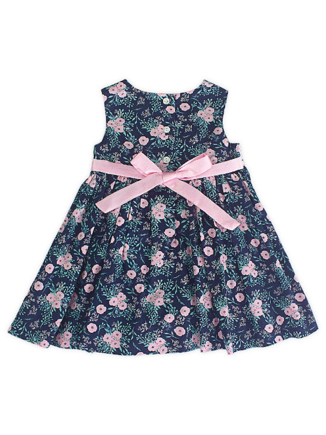 Periwinkle Freema Baby Dress Set (Navy Blue- Image 3)