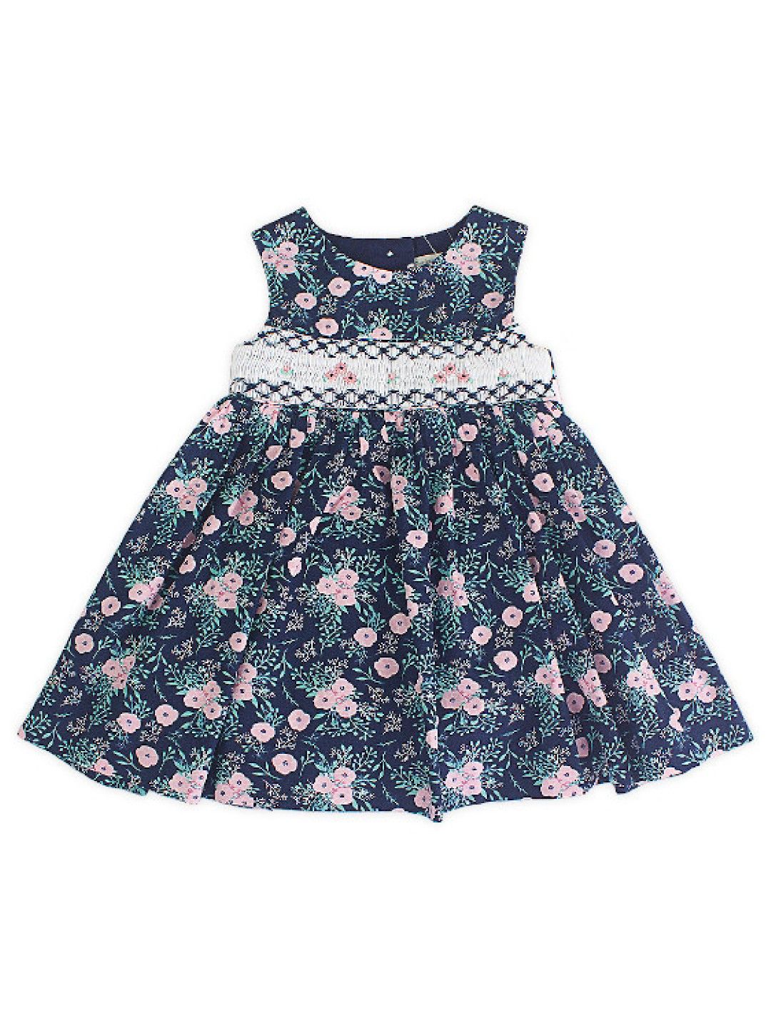 Periwinkle Freema Baby Dress Set (Navy Blue- Image 2)