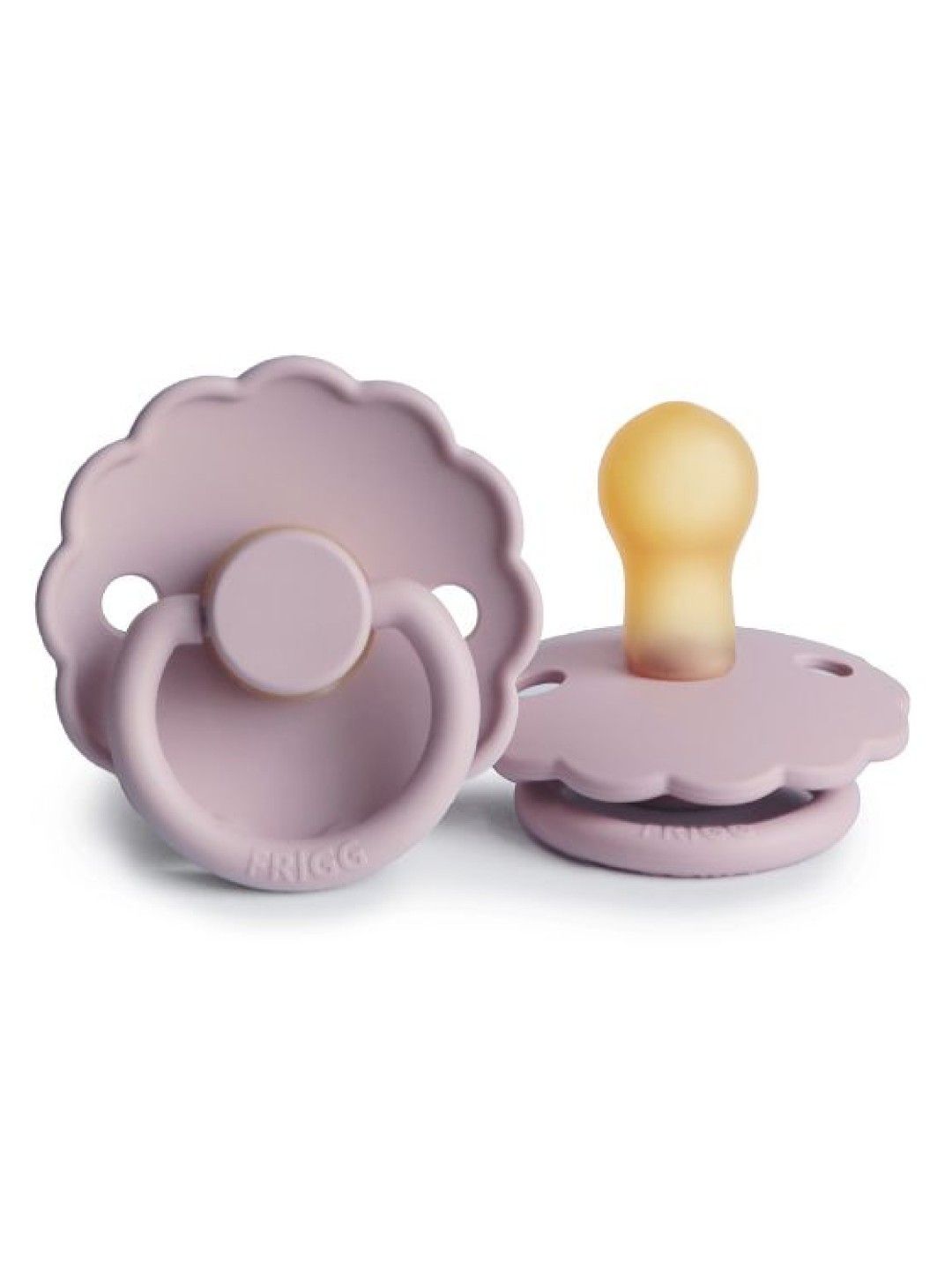 FRIGG Daisy Natural Rubber Baby Pacifier (Soft Lilac- Image 1)
