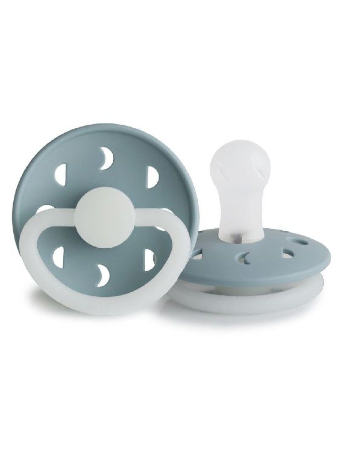 FRIGG Night Glow in the Dark Medical Grade Silicone Baby Pacifier (Moon Stone- Image 1)