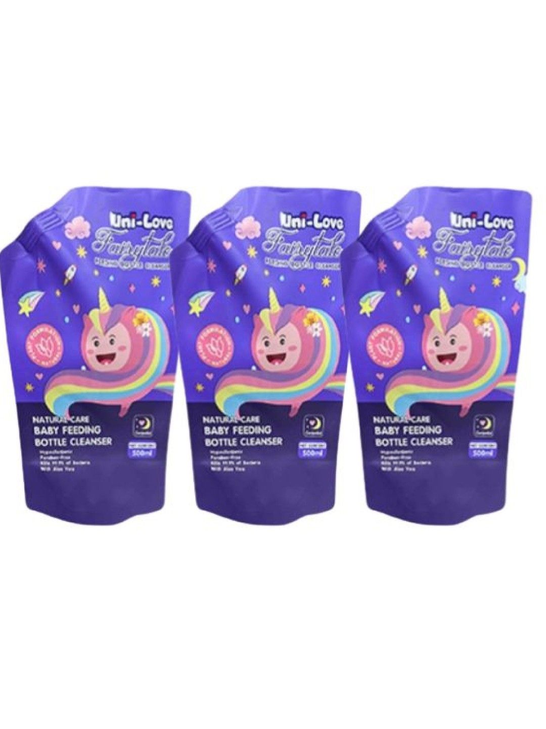Uni-love Fairytale Feeding Bottle Cleanser 500ml (3-Pack)