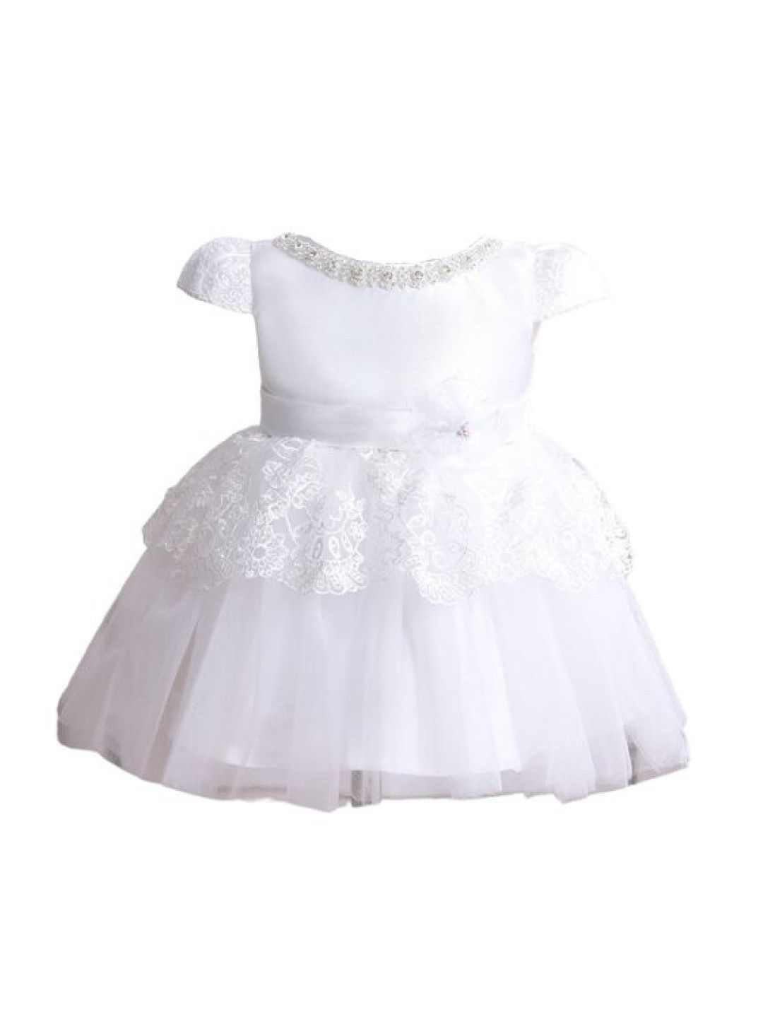 Seams 195 Faith One Piece Baptismal Dress (White- Image 1)