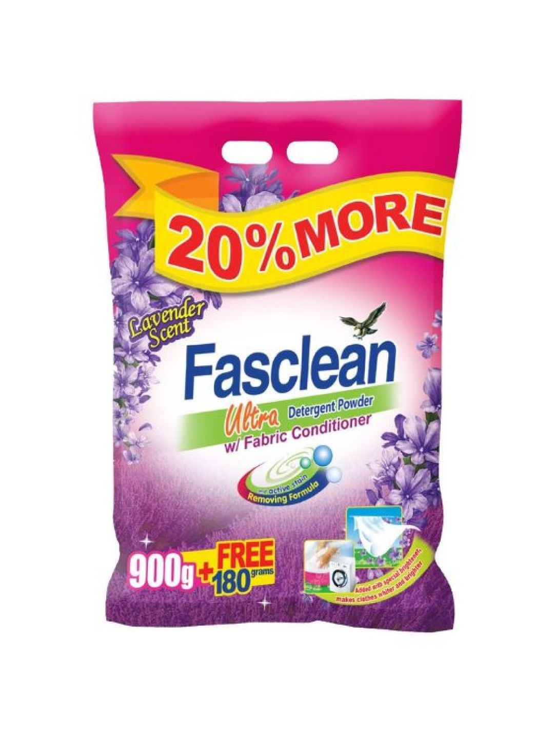 Fasclean Laundry Powder Detergent with Fabcon (900g)