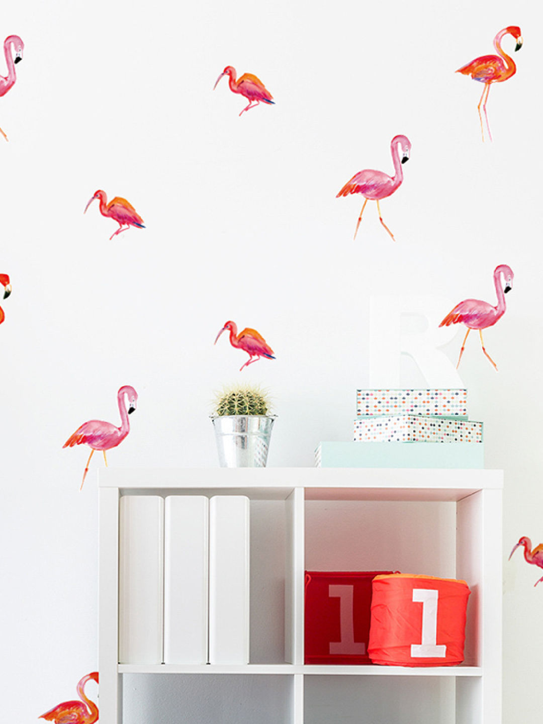 Baboo Basix Feather Them Pink Peel and Stick DIY Wall Decals (No Color- Image 2)