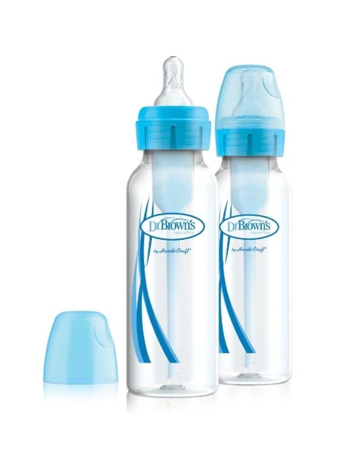 Dr. Brown's Feeding Bottle (8 oz/250 ml) Options + PP Narrow Neck Baby Bottle (Bundle of 2) (Blue- Image 1)