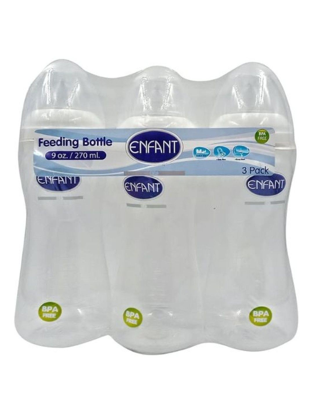 Enfant Feeding Bottle 9oz (Set of 3) (No Color- Image 1)