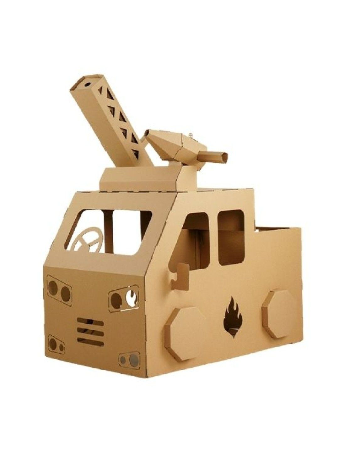 Discover Living Ph Do It Yourself (DIY) Cardboard Craft Kit - Fire Truck (No Color- Image 1)