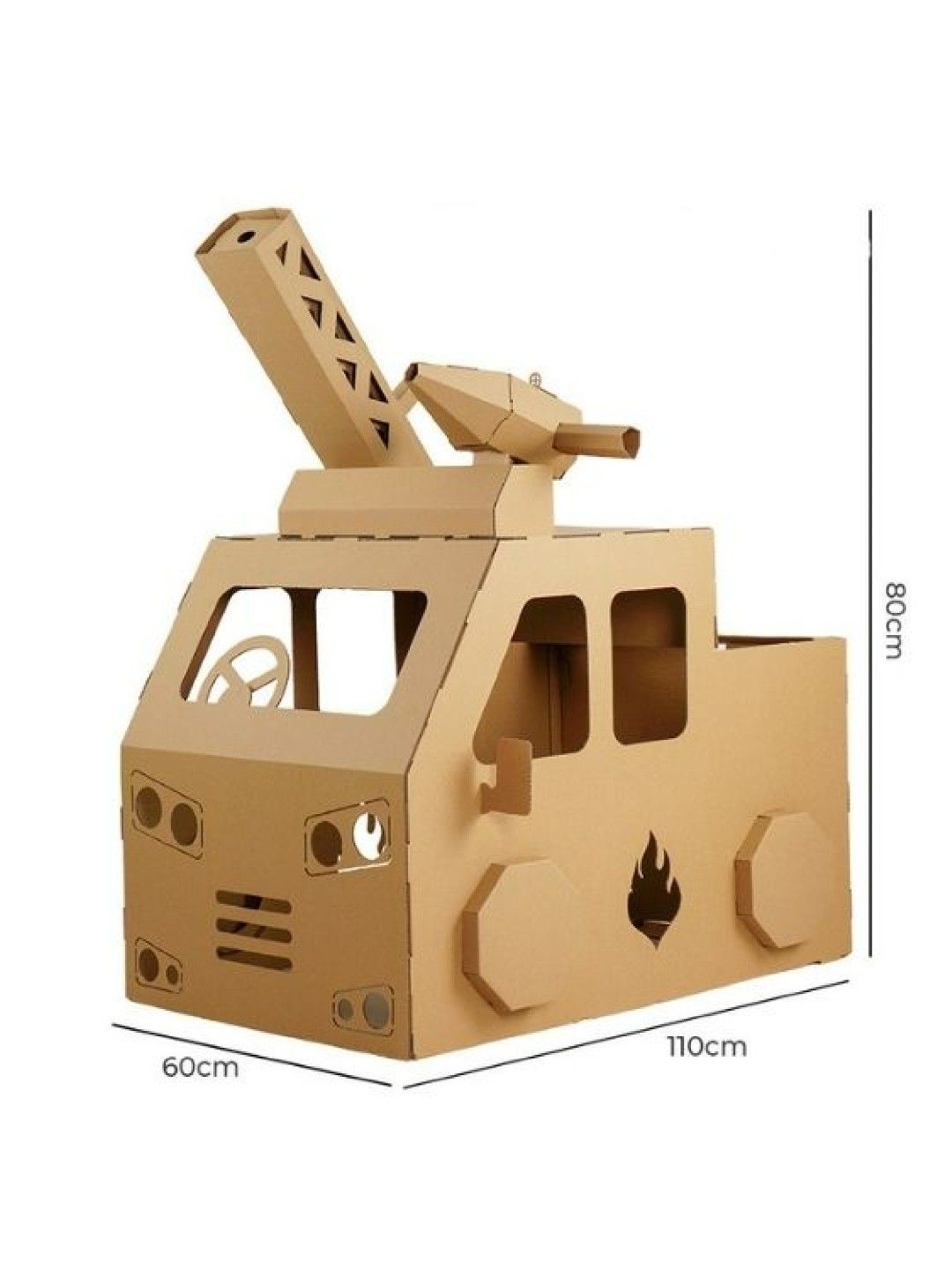 Discover Living Ph Do It Yourself (DIY) Cardboard Craft Kit - Fire Truck (No Color- Image 2)