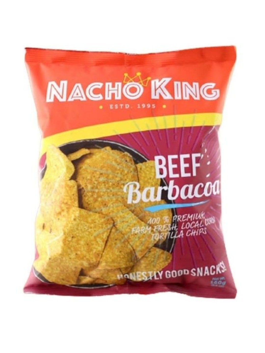 Nacho King Flavored Tortilla Chips - Beef Barbacoa (160g)