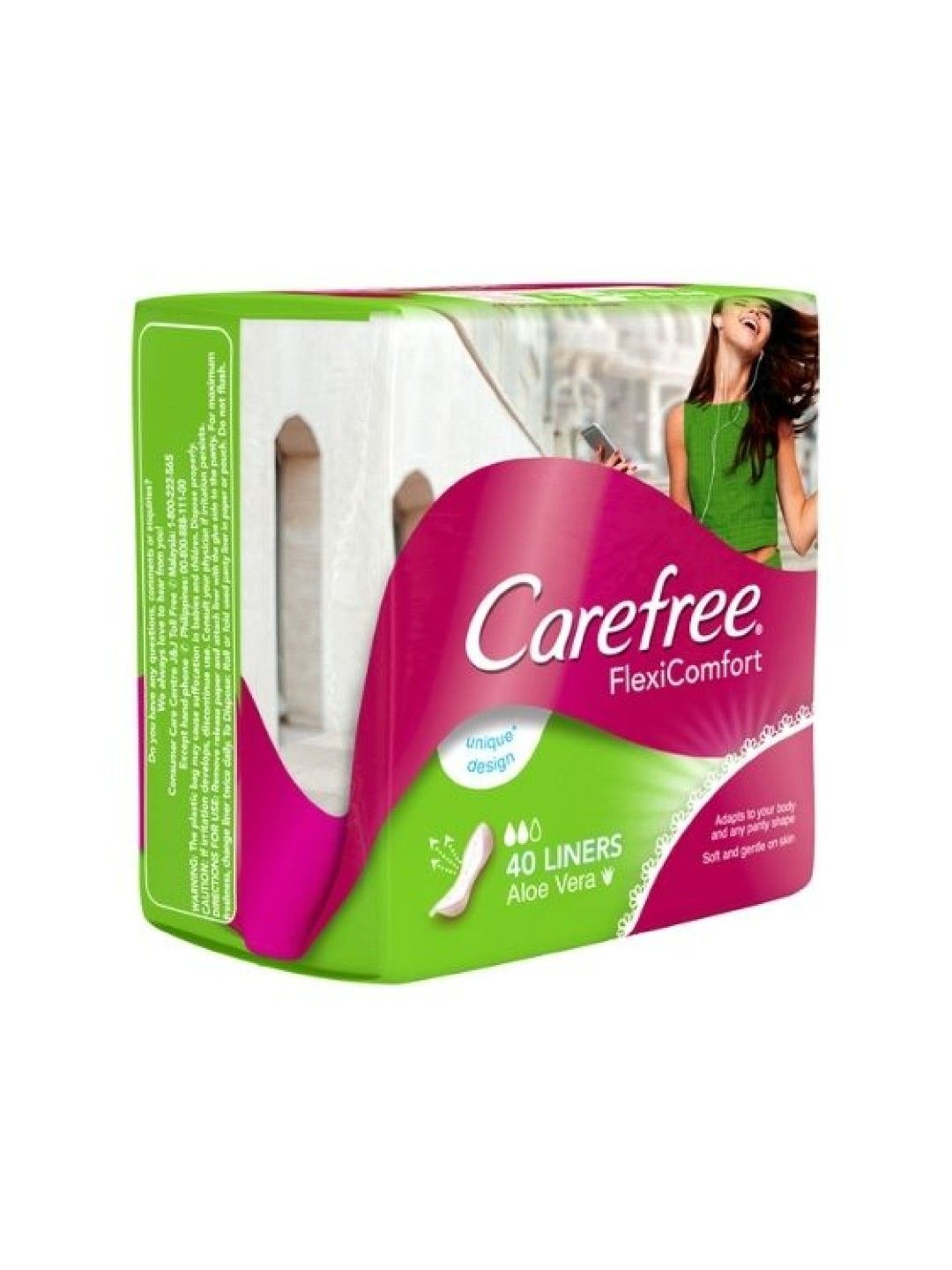 Carefree FlexiComfort Aloe Vera Panty Liners (40s) (No Color- Image 2)