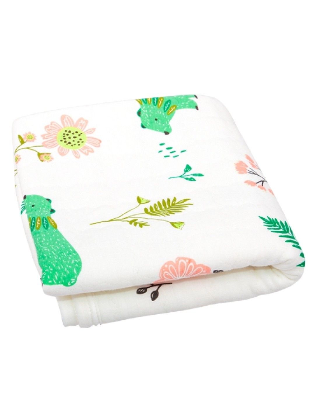Kozy Blankie Large Reversible Quilt Blanket 100% Cotton - Floral Bear (No Color- Image 1)