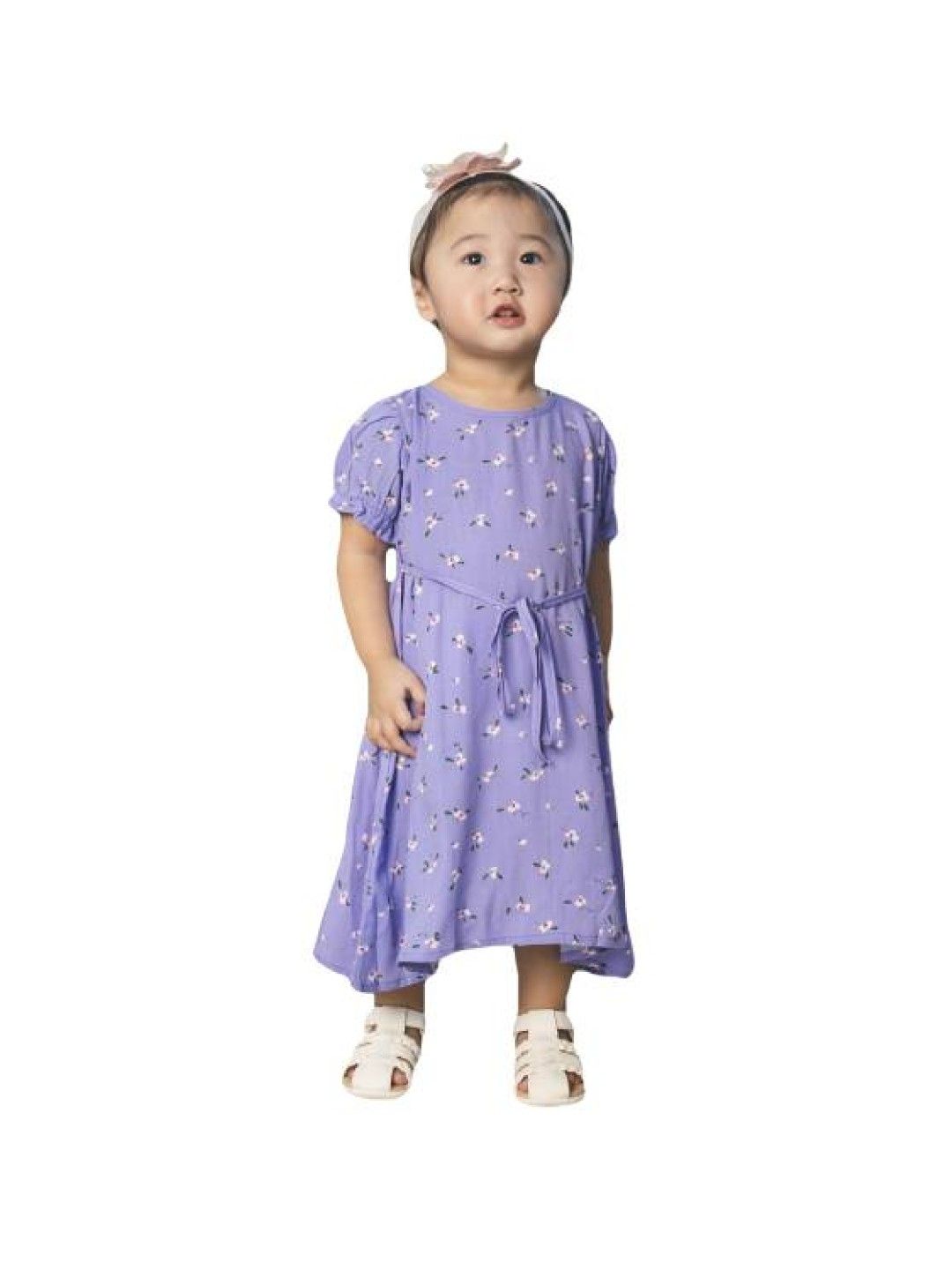 bean fashion Floral Woven Dress (Lilac- Image 1)