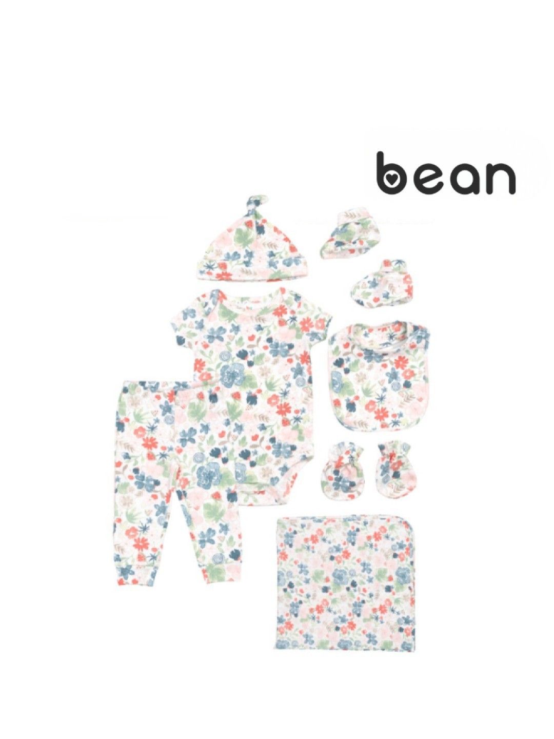 bean fashion Baby Wear Gift Set 7 pcs Flowers + Free Baby Wipes Sakura Scent (100s) (No Color- Image 2)