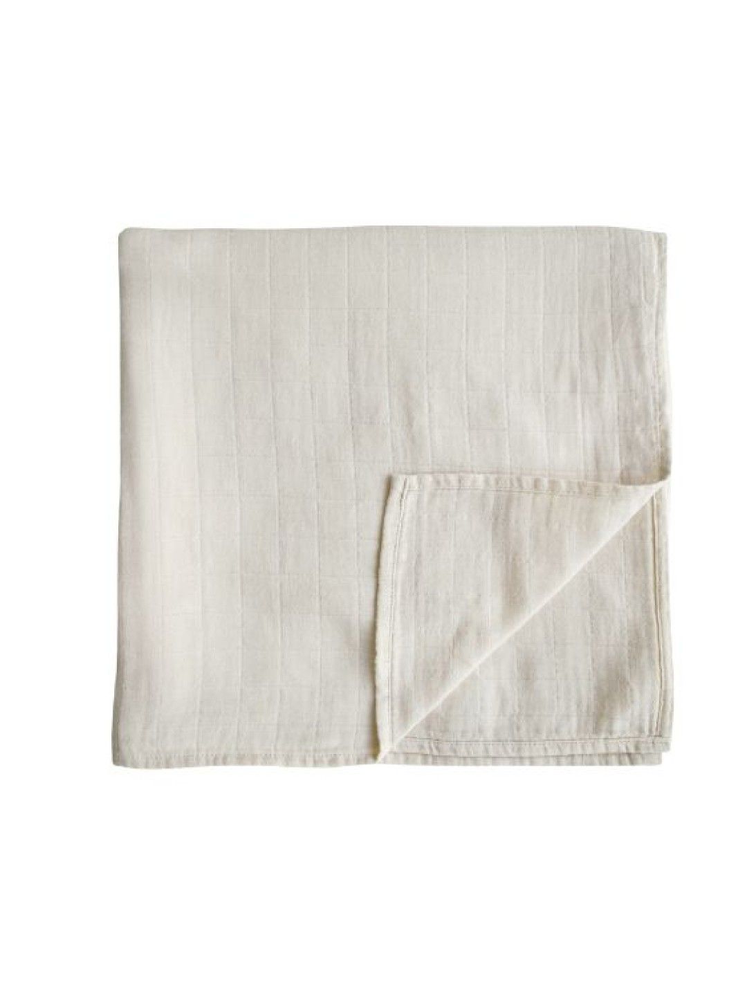 Mushie Oganic Cotton Muslin Swaddle Blanket (Fog- Image 1)