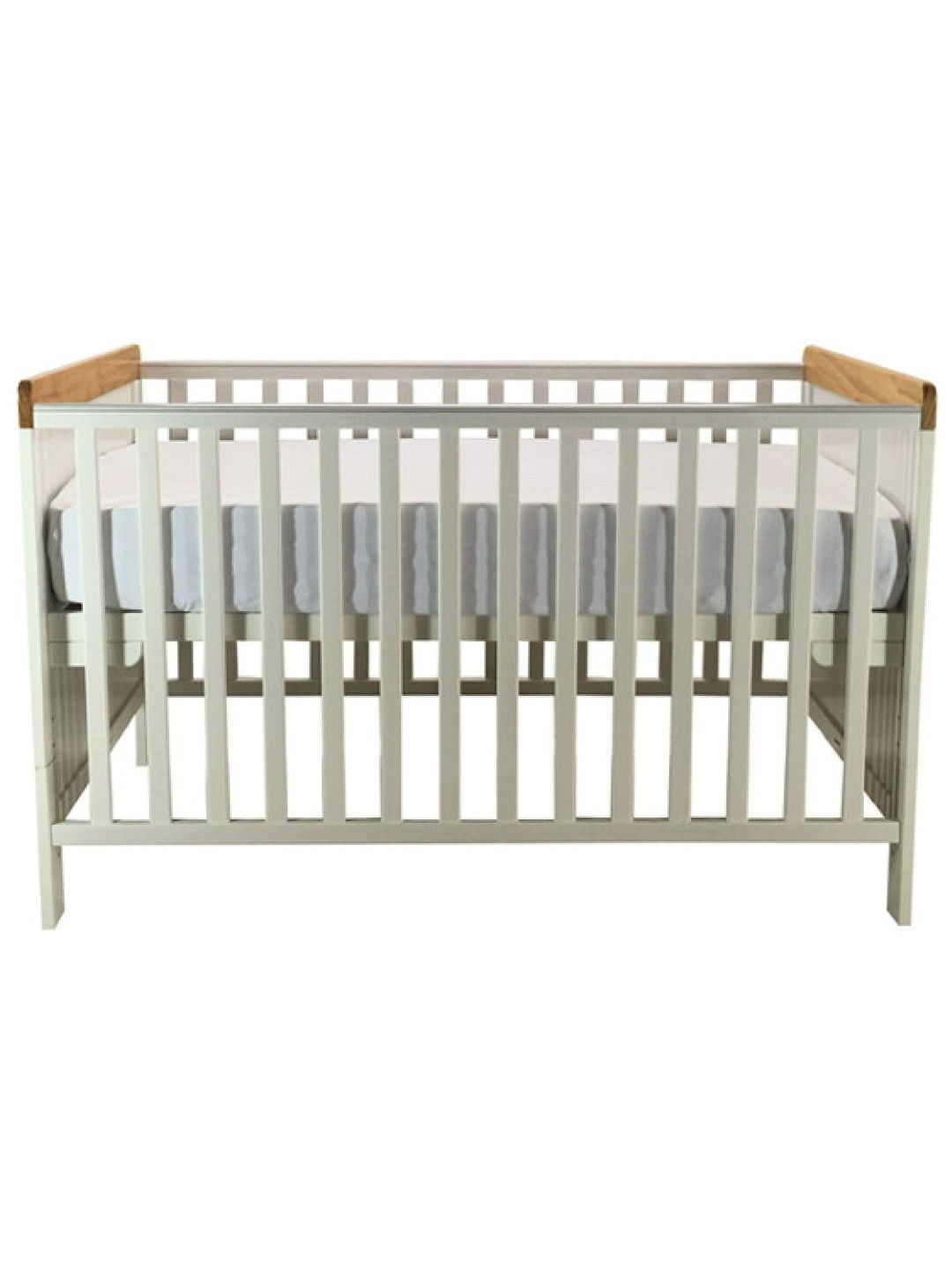 Cuddlebug Fontana 2in1 Convertible Crib (White-Honey- Image 2)