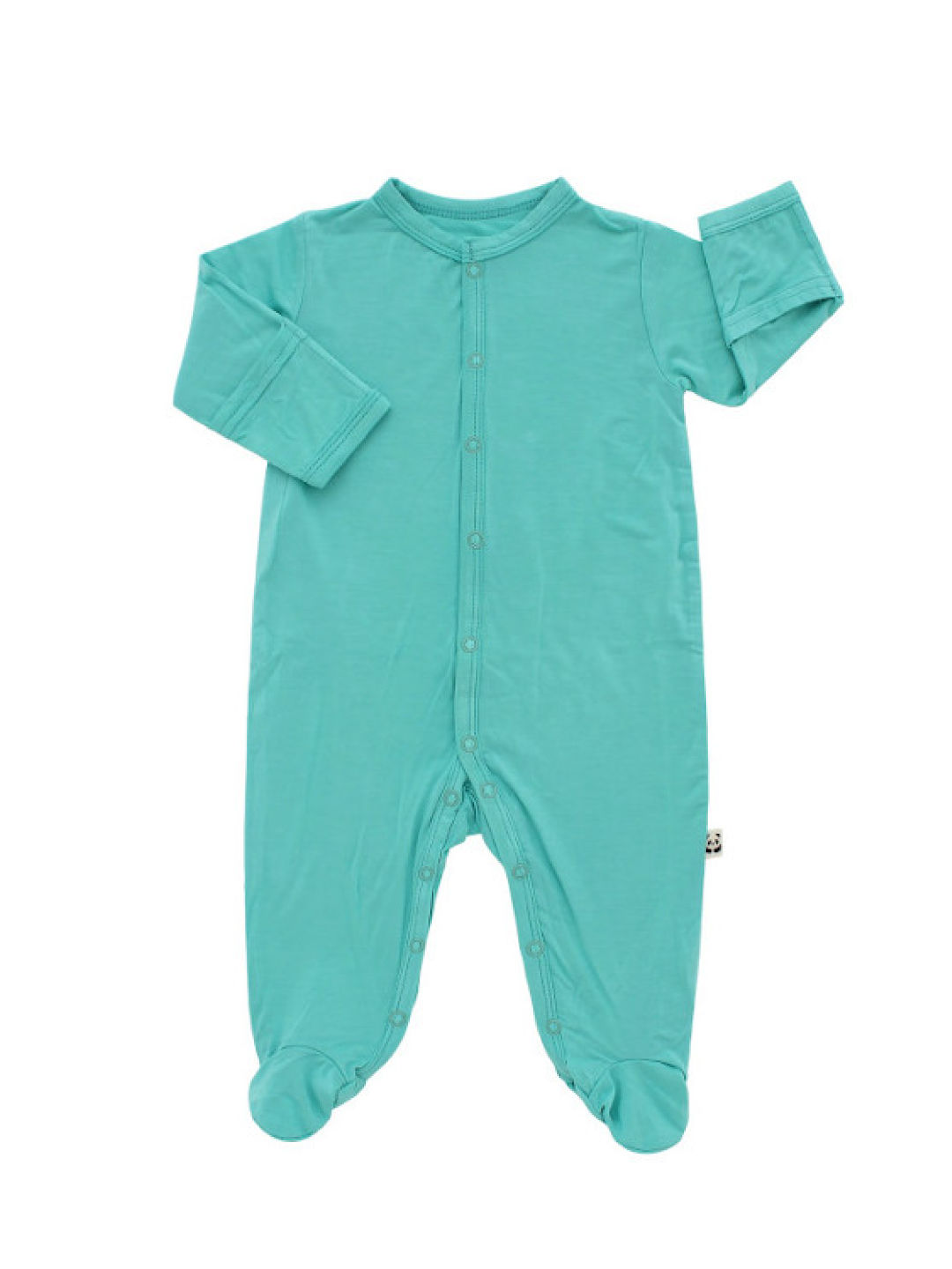Bamberry Baby Bamboo Footed Romper (Aqua Splash- Image 1)